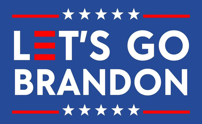 Let's Go Brandon Red E  3'X5' Flag ROUGH TEX® 100D