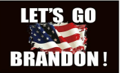 Let's Go Brandon Black USA Flag 3'X5' Flag ROUGH TEX® 100D
