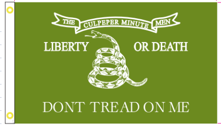 Liberty or Death DTOM Don't Tread On Me Military 3'X5' Double Sided Flag ROUGH TEX® 100D Culpeper Minute Men