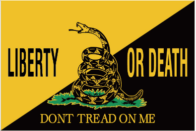 Liberty Or Death Gadsden 12"x18" Double Sided Flag ROUGH TEX® 100D With Grommets