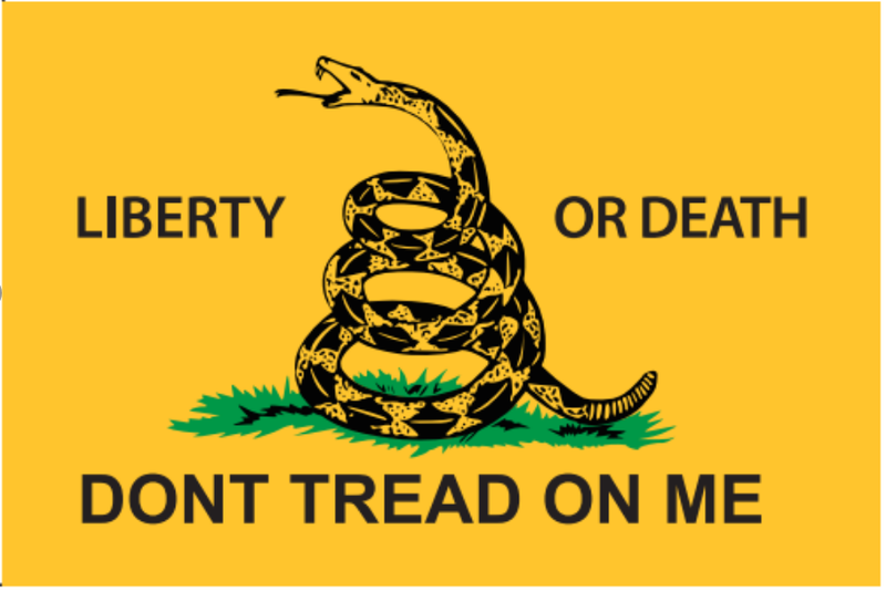 Liberty or Death Gadsden 12"x18" Stick Flag ROUGH TEX® 100D 30" Wooden Stick