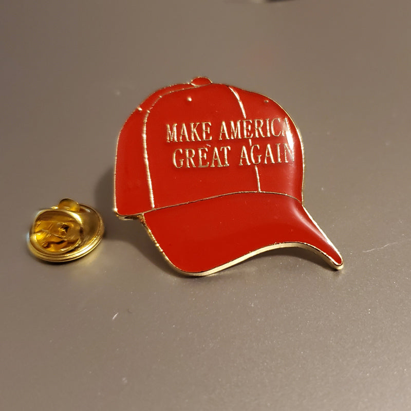 Trump Red MAGA Hat Lapel Pin