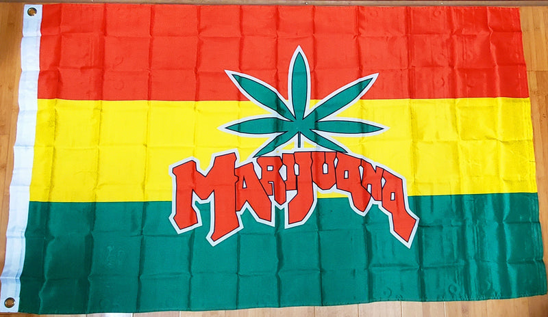 Marijuana Rasta (Cannabis ) 3'x5' 100D Flag Rough Tex ® cannabis flags Jamaican