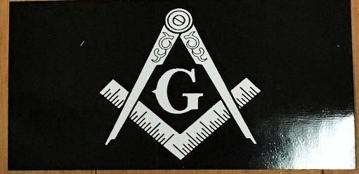 MASONIC BLACK OFFICIAL BUMPER STICKER PACK OF 50 BUMPER STICKERS MADE IN USA WHOLESALE BY THE PACK OF 50!