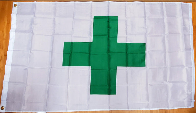 Medical Green Cross (Cannabis ) 3'x5' 100D Flag Rough Tex ® cannabis flags