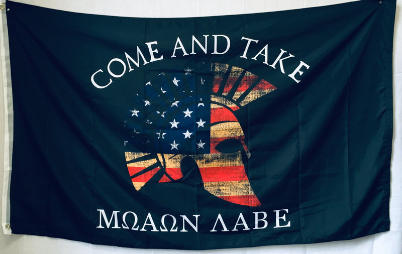 Come and Take Molon Labe USA 3'X5' Flag Rough Tex® 100D Double Sided