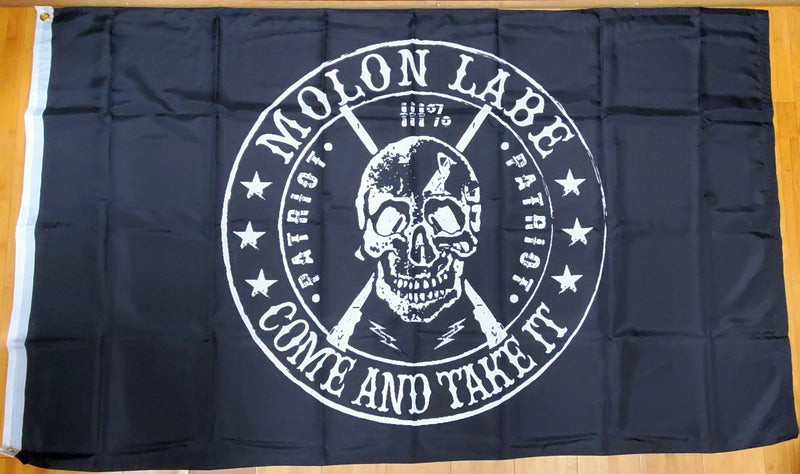 Molon Labe Come & Take It Black 3'X5' Flag Rough Tex® 100D