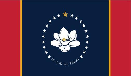 Mississippi Magnolia State Flag 4"×6" ROUGH TEX® Stick Flags