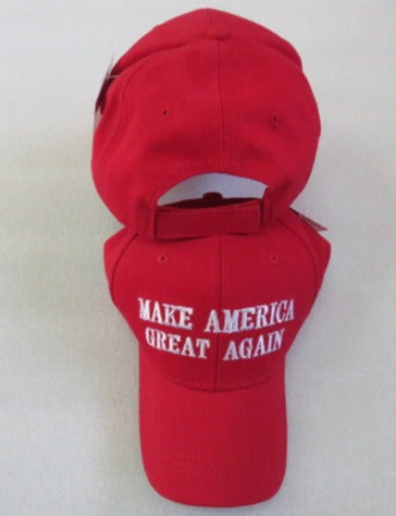 Make America Great Again Small Words Red Embroidered Cap