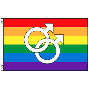 Male Pride 3'X5' Nylon Flag ROUGH TEX® 68D