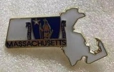 Massachusetts State Map Lapel Pin