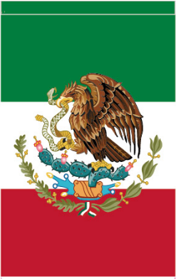 Mexico 12"x18" 100D ROUGH TEX® Nylon Double Sided Garden Flag 100D