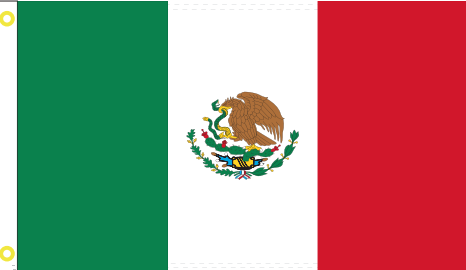 Mexico 3'X5' Flag ROUGH TEX® 100D