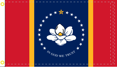 Mississippi Magnolia 3'X5' Flag ROUGH TEX® 100D