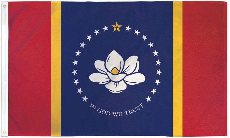 Mississippi Magnolia 4'x6' Embroidered Flag ROUGH TEX® 600D Nylon