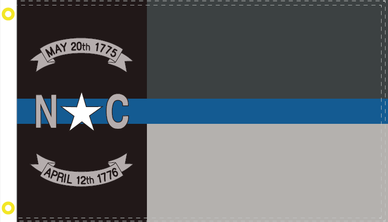 NORTH CAROLINA POLICE MEMORIAL NC LAW OFFICIAL FLAG 3X5