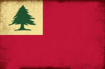 Vintage Old New England Bunker Hill Pine Tree Flag 1776 3x5 Red Ensign