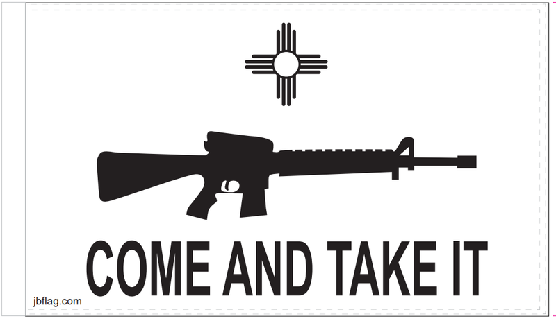 New Mexico M4 Come and Take It 3'X5' Flag ROUGH TEX® 100D