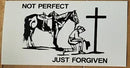 NOT PERFECT COWGIRL HORSEBACK OFFICIAL BUMPER STICKER PACK OF 50 BUMPER STICKERS MADE IN USA WHOLESALE BY THE PACK OF 50!