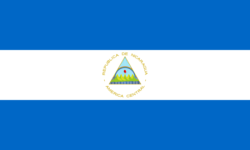 Nicaragua 12''x18'' Stick Flags Rough Tex ®100D
