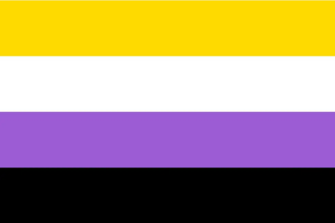 Nonbinary Pride 4"x6" Desk Stick Flag Rough Tex® 68D