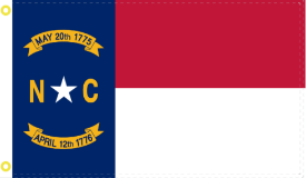 North Carolina 2'x3' Embroidered Flag ROUGH TEX® 600D Cotton