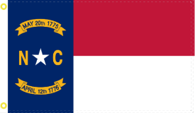 North Carolina 3'X5' Embroidered Flag ROUGH TEX® 600D