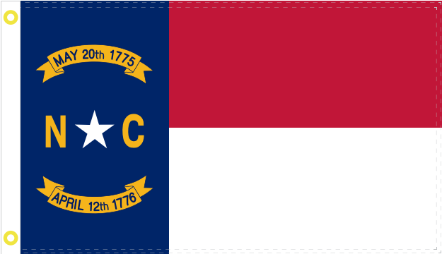 North Carolina 2'x3' Flag ROUGH TEX® 68D Nylon