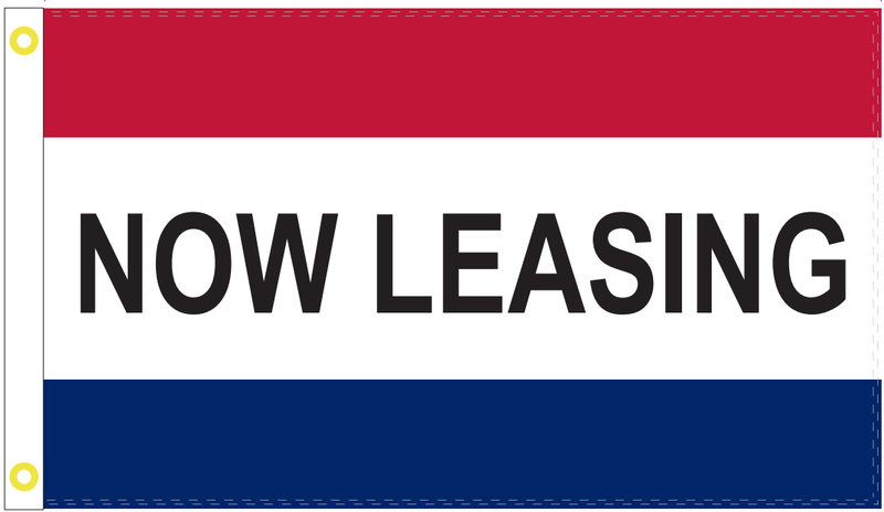 Now Leasing 3'X5' Flag ROUGH TEX® 100D
