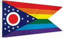 Ohio Pride 3'x5' Flag 100D Rainbow