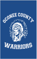Oconee County Warriors 12"x18" 100D ROUGH TEX® Nylon Double Sided Garden Flag 100D