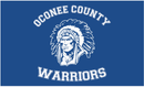 Oconee County Warriors 3'X5' Double Sided Flag ROUGH TEX® 100D