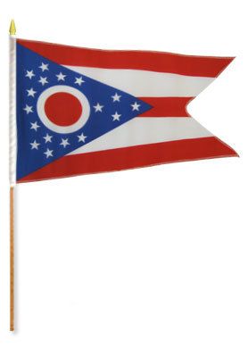 Ohio Stick Flags - 12''x18'' Rough Tex ®68D