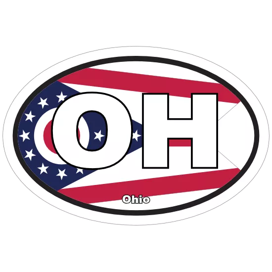 Ohio Oval Bumper Sticker OH