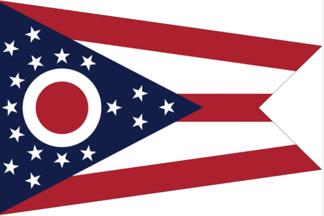 Ohio 3'x5' Embroidered Flag ROUGH TEX® 210D Oxford Nylon