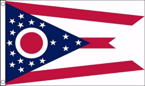 Ohio 3'X5' Flag ROUGH TEX® 100D