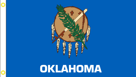 Oklahoma 3'X5' Double Sided Flag ROUGH TEX® Nylon 150D