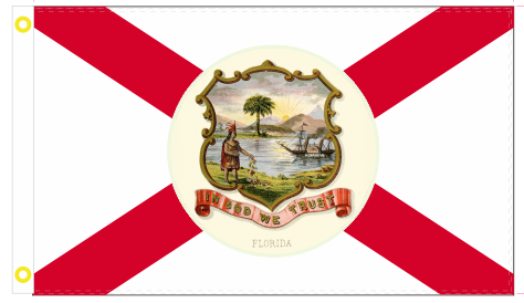 Old Florida 3'X5' Flag ROUGH TEX® 100D