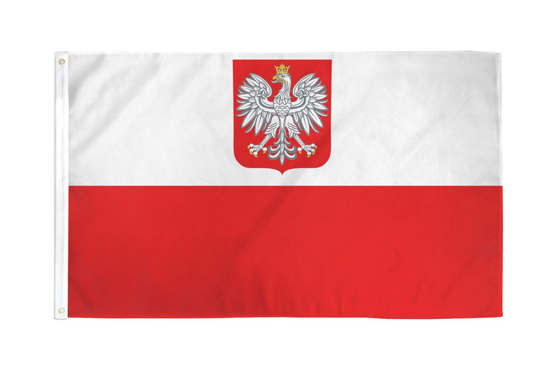 Old Poland 3'X5' Embroidered Flag ROUGH TEX® 300D Nylon