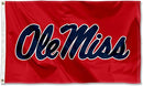 University of Mississippi Ole Miss Red 3'x5' Officially Licensed Premium Heavy Duty Double Sided Football Flag
