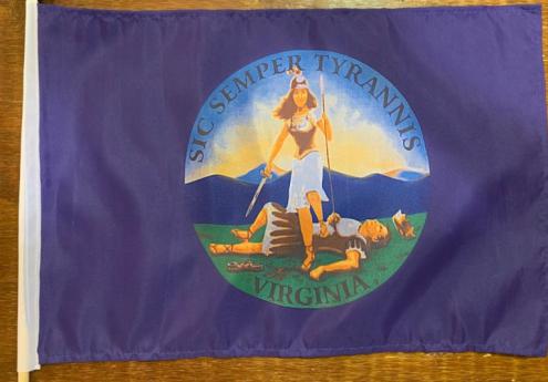 Ole Virginia 12"x18" Double Sided Flag With Grommets ROUGH TEX® 100D