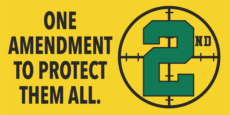 One Amendment To Protect Them All Yellow Bumper Sticker