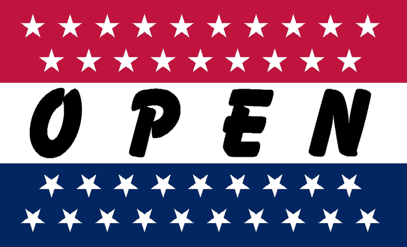 Open USA Stars 3'x5' Double Sided Flag ROUGH TEX® 68D Nylon