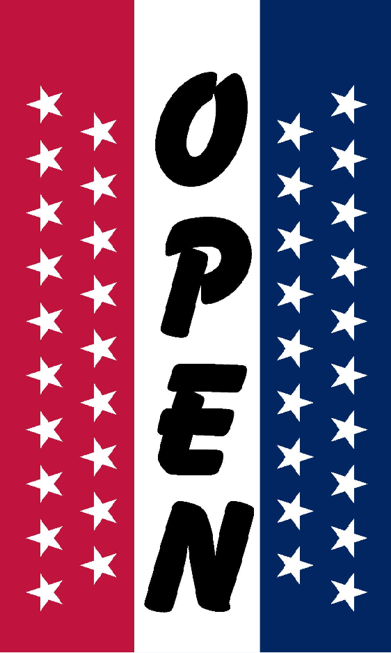 Open USA Stars Banner 3'x5' Flag ROUGH TEX® 68D Nylon with Sleeve and Grommets