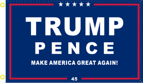 2 Pack of Trump Pence 2020 (MAGA) 3'X5' Flags ROUGH TEX® 100D