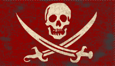 3'X5' 100D  CALICO JACK RED FLAG