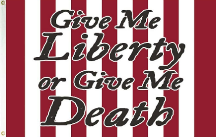 3'X5' 100D GIVE ME LIBERTY STRIPES FLAG DBL SIDED