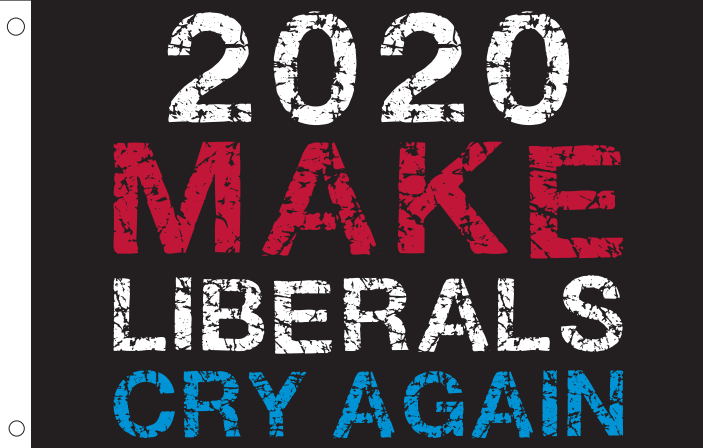 3'X5' 100D MAKE LIBERALS CRY AGAIN DBL SIDES FLAG
