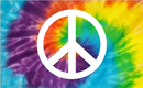 3'X5' 100D  PEACE TIE DYE