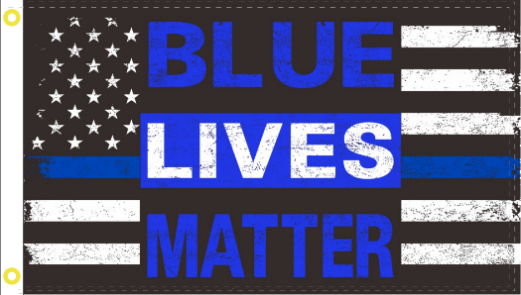 3'X5' 100D BLUE LIVES MATTER FLAG USA AMERICAN POLICE THIN BLUE LINE